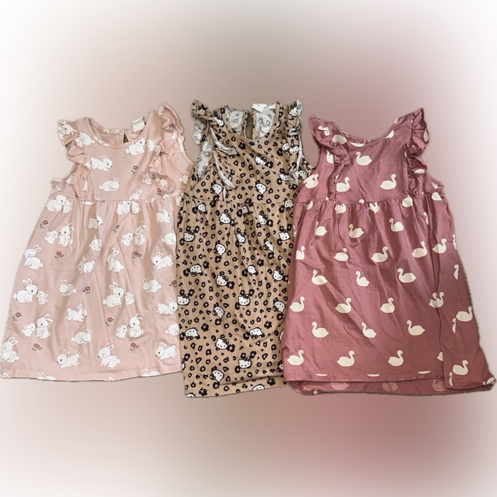 H&M Hello Kitty Bunny Swan animal Dress Bundle